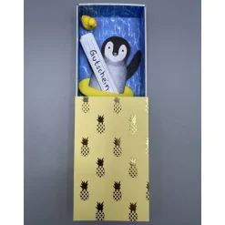 Lustige Pinguin Geschenkverpackung für Urlaub, Schwimmbad oder Therme Gutschein