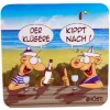 Lustiger Bierdeckel „Der Klügere kippt nach“ – Kork Glasuntersetzer mit witzigem Spruch