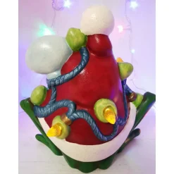 Lustiger Frosch mit gelben Lichtern