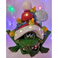 Lustiger Frosch mit gelben Lichtern