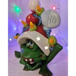 Lustiger Frosch mit gelben Lichtern