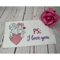 Lustiges Geschenk Schokihülle Schokoladenhülle/ Schokitasche/ Schokiverpackung Handarbeit Freunde bestickt