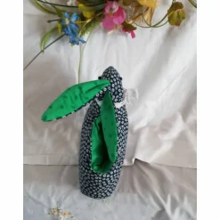 Lustiges Hasen- Täschchen mit Reißverschlussfach