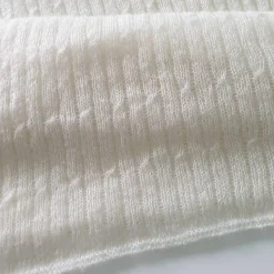 Luxuriöse Brautstola aus Mohair und Seide in Cremeweiß – Elegantes Lacetuch für Hochzeit & Feste