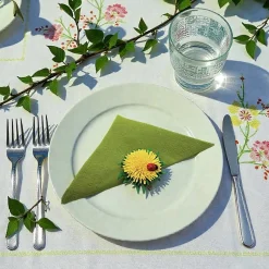 Löwenzahn mit Marienkäfer – Tischdeko, Serviettenhalter & Glücksbringer aus Moosgummi