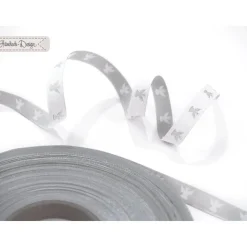 1m (1EUR/m) Webband Christkind weiß/silber 9mm Händisch-Design