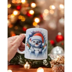 Magische Weihnachtsbecher: Süße Tier-Motive mit Nikolausmütze – Perfektes Geschenk & Deko!