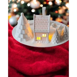 Magisches Weihnachtsdorf Diorama | 3D-gedrucktes PLA | Zum Bemalen & Dekorieren | Beleuchtbare Winterlandschaft | DIY We