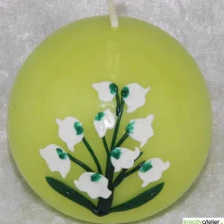 maigrüne Künstlerkerze Maiglöckchen in Kugelform