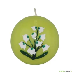 maigrüne Künstlerkerze Maiglöckchen in Kugelform