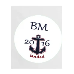 Mako Satin Kissenbezug Anker personalisierbare Geschenke Baby