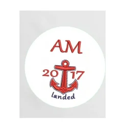 Mako Satin Kissenbezug Anker personalisierbare Geschenke Baby