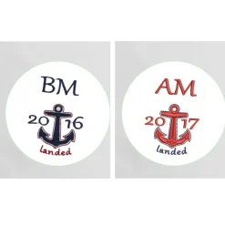 Mako Satin Kissenbezug Anker personalisierbare Geschenke Baby