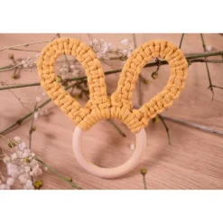 Makramee Hasenohren – Verspielte Osterdeko oder als Serviettenringe aus Holz und Baumwolle