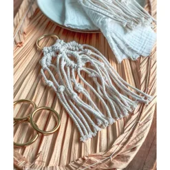 Makramee Serviettenringe "Felicia" im Set - Boho, Vintage, Hochzeit, Tischdekoration