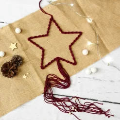 Makramee Stern Weihnachten Boho – Handgefertigte Deko zum Hängen für Tür, Fenster & Wand