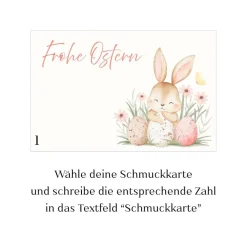 Makramee Tulpen Armband „Frohe Ostern“ – Freundschaftsarmband – Ostergeschenk in Wunschfarbe & Schmuckkarte