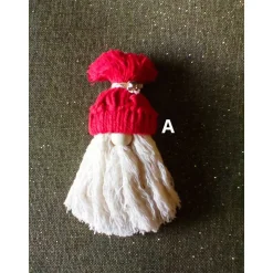 Makramee Weihnachtswichtel Hängedeko – Handgemachte Baumdeko & Geschenkanhänger