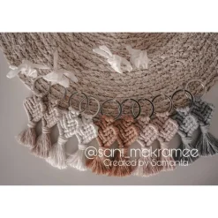 Makrameeanhänger • Makramee • Herz • Schlüsselanhänger • Herzanhänger • Makrameeschlüsselanhänger • Accessoires • Nikola