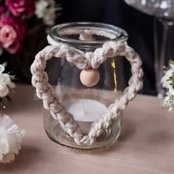 Makramee-Herzen – Handgefertigte Deko, Geschenkanhänger  Hochzeitsdeko