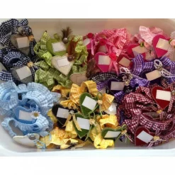 Maßkrug-Band, Maßkrug-Strumpfband, Markierungsband, Krugband zünftig kariert Wunschbeschriftung Filzherz