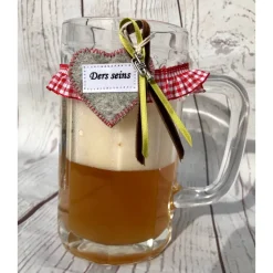 Maßkrug-Band, Maßkrug-Strumpfband, Markierungsband, Krugband zünftig kariert Wunschbeschriftung Filzherz