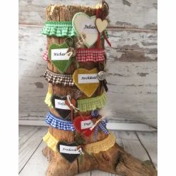 Maßkrug-Strumpfband, Maßkrug-Band, Krug-Band Markierungsband, Namensträger zünftig kariert Trachtenhut Wiesn-give-away