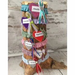 Maßkrug-Strumpfband, Maßkrug-Band, Krug-Band Markierungsband, Namensträger zünftig kariert Trachtenhut Wiesn-give-away