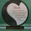 Mama Aufsteller 27cm rund aus Holz mit Spruch in 3D