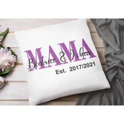 Mama Geschenk Kissen mit Namen | Mama EST | Geschenk Muttertag personalisiert