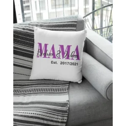 Mama Geschenk Kissen mit Namen | Mama EST | Geschenk Muttertag personalisiert