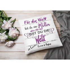 Mama Geschenk Kissen mit Namen | Beste Mama | Personalisiertes Geschenk Mutter