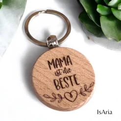 Mama ist die Beste - Holz Schlüsselanhänger/personalisiert/Muttertag