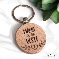Mama ist die Beste - Holz Schlüsselanhänger/personalisiert/Muttertag