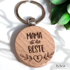 Mama ist die Beste - Holz Schlüsselanhänger/personalisiert/Muttertag
