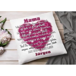 Mama Kissen mit Namen - Geschenk zum Geburtstag Mama - Geschenke für Frauen