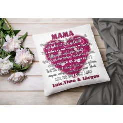 Mama Kissen mit Namen - Geschenk zum Geburtstag Mama - Geschenke für Frauen