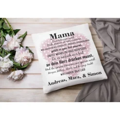 Mama Kissen personalisiert mit Namen - Geschenk zum Muttertag - Geschenke Frauen