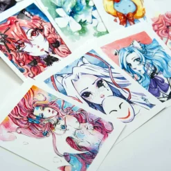 Manga Adventskalender Sammelkarten | Geschenkidee für Manga Anime Fans | Original Zeichnungen PsychoKitty