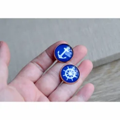 Manschettenknöpfe Rosegold maritim & musikalisch – Anker oder Noten – Geschenk für Bräutigam & Trauzeugen