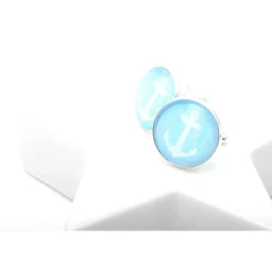 Manschettenknöpfe Rosegold maritim & musikalisch – Anker oder Noten – Geschenk für Bräutigam & Trauzeugen