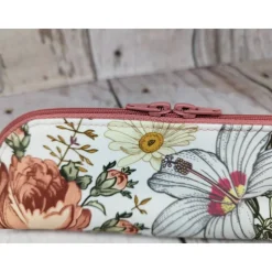 Mappe/Kosmetiktasche Blumen retro in 3 Größen – Federmäppchen & Stiftetasche aus