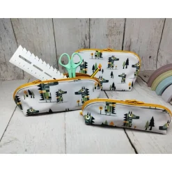 Mappe/Kosmetiktasche Krokodil in 3 Größen – Federmäppchen & Stiftetasche aus