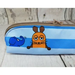 Mappe/Kosmetiktasche Sendung mit der Maus blau in 3 Größen – Federmäppchen & Stiftetasche aus