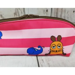 Mappe/Kosmetiktasche Sendung mit der Maus pink in 3 Größen – Federmäppchen & Stiftetasche aus Softshe