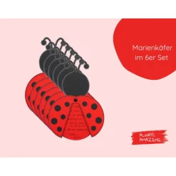 Marienkäfer basteln | Bastelset | Marienkäfer aus Papier basteln | Marienkäfer basteln | Marienkäfer als Glücksbringer
