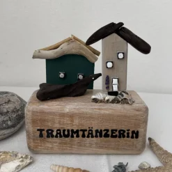 Maritime Deko Häuser Handmade aus Treibholz – Unikat Tischdeko & Geschenk