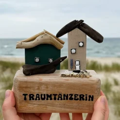 Maritime Deko Häuser Handmade aus Treibholz – Unikat Tischdeko & Geschenk