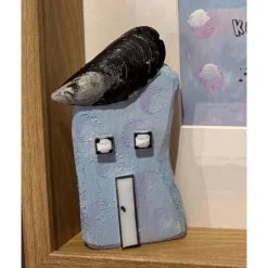 Maritime Deko personalisiert – Handmade Geschenk Baby & Freundin | Shabby Chic Treibholz Häuschen