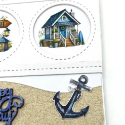 Maritime Geburtstagskarte 3D handgefertigt – Glückwunschkarte Strand, Urlaub, personalisierbar